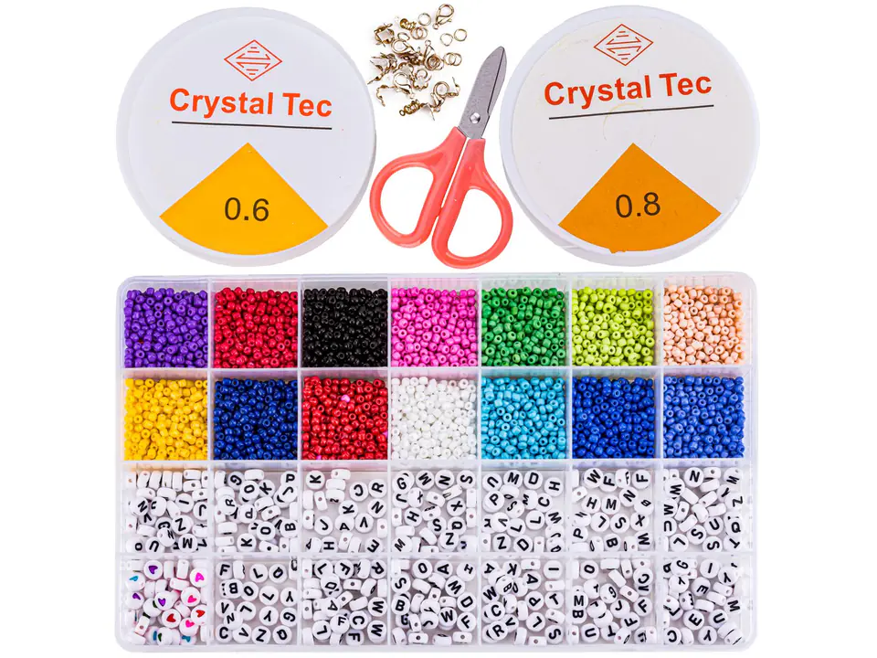 ⁨Beads Set for creating making bracelets, jewelry, necklaces⁩ at Wasserman.eu