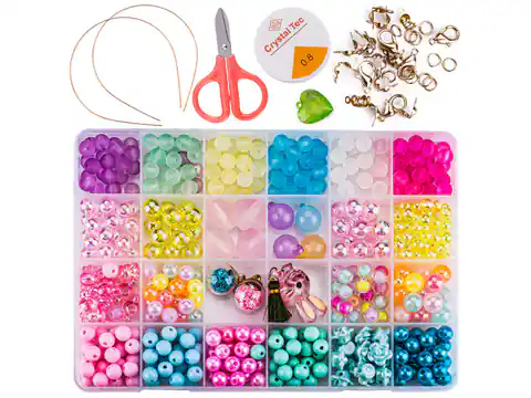 ⁨Beads Set for creating making bracelets, jewelry, necklaces⁩ at Wasserman.eu