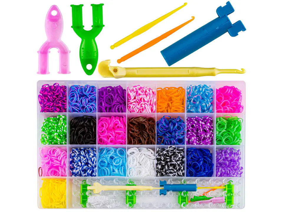 ⁨Rubber bands Set for making bracelets creation necklaces beads 4400 pieces⁩ at Wasserman.eu