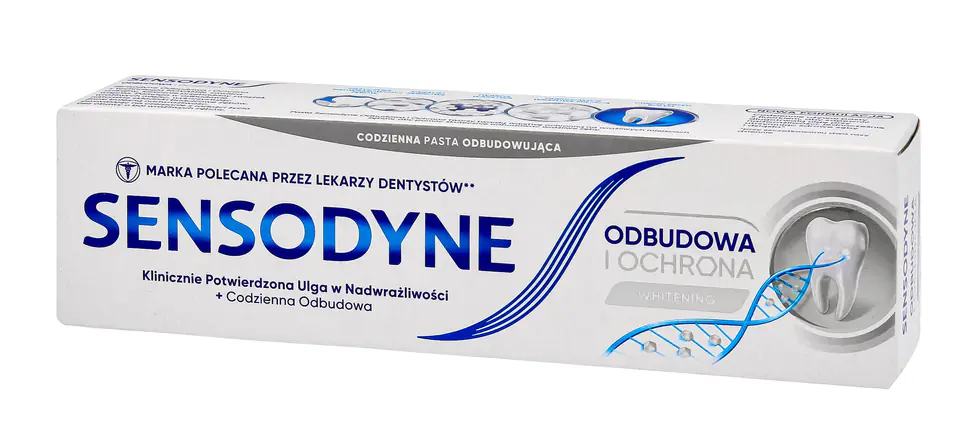 ⁨SENSODYNE Pasta ODBUDOWA I OCHRONA White 75ml⁩ w sklepie Wasserman.eu