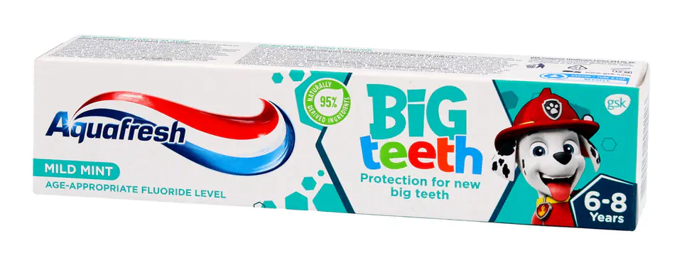 ⁨AQUAFRESH Big Teeth Pasta do zębów dla dzieci 6-8 lat Psi Patrol⁩ w sklepie Wasserman.eu