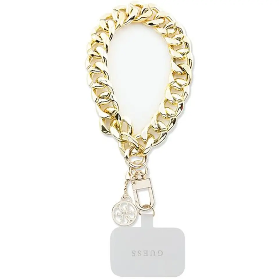 ⁨Guess GUOUCBMC4MD Universal Big Hand Strap złoty/gold 4G Charm⁩ w sklepie Wasserman.eu