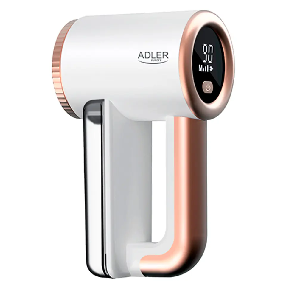 ⁨Adler | Lint remover | AD 9617 | White/Gold | Rechargeable battery | 5 W⁩ at Wasserman.eu