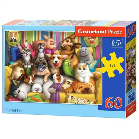 ⁨Puzzle 60el. playful pets⁩ w sklepie Wasserman.eu