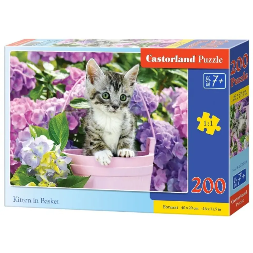 ⁨Puzzle 200 kitten in basket⁩ w sklepie Wasserman.eu