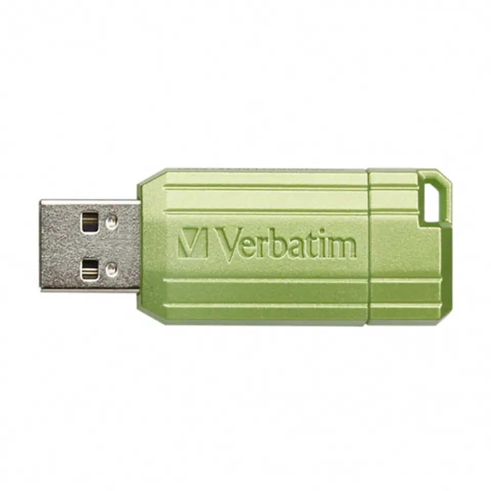 ⁨Verbatim USB flash disk, USB 2.0, 64GB, Store,N,Go PinStripe, zielony, 49964, do archiwizacji danych⁩ w sklepie Wasserman.eu