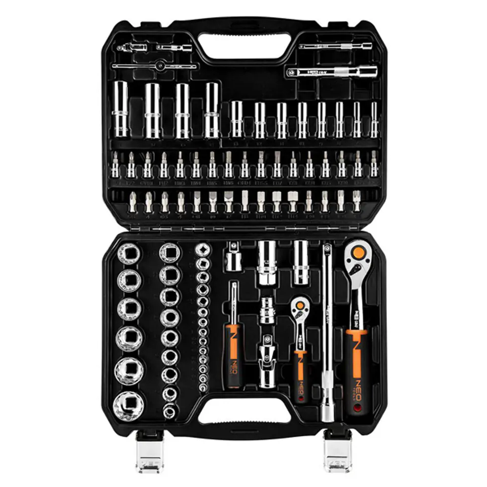 ⁨Zestaw kluczy nasadowych10-060, stal chromowo-wanadowa, walizka, Neo Tools⁩ w sklepie Wasserman.eu