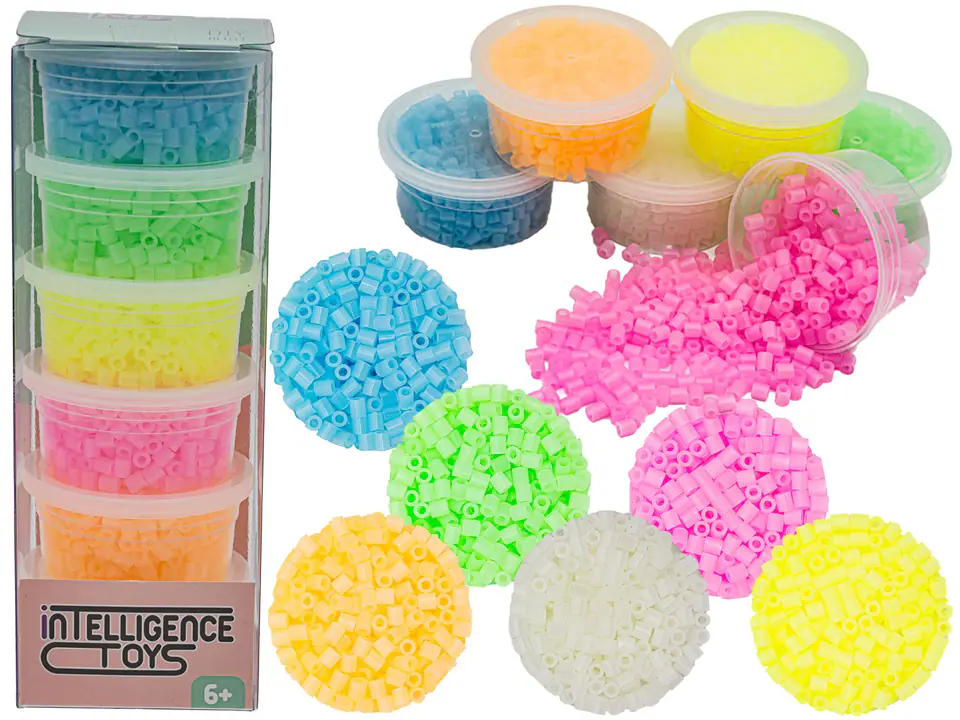 ⁨Ironing Beads 3000pcs, Ironing Machines, Ironing Machines, 6 Colors, Stock - GLOWING IN THE DARK MIX OF COLORS⁩ at Wasserman.eu