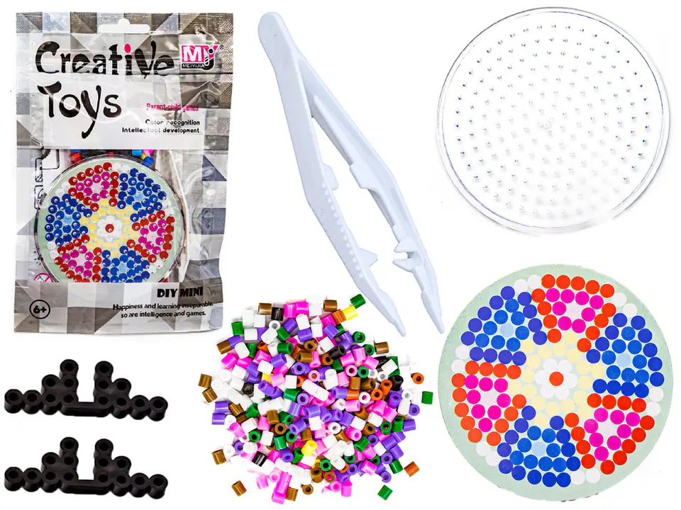 ⁨Ironing beads, Ironing machine, Template, Sachet COLORFUL FLOWER⁩ at Wasserman.eu