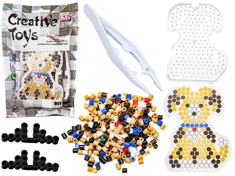 ⁨Ironing beads, Ironing machine, Template, Sachet DOG, DOG IN COLLAR⁩ at Wasserman.eu