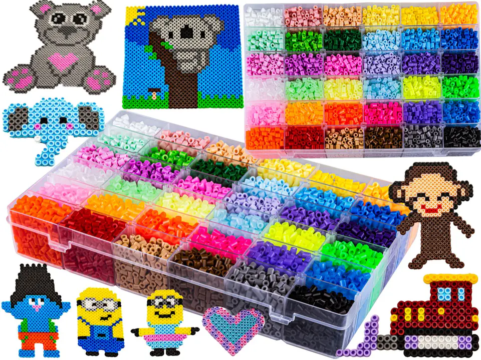 ⁨Ironing Beads 12000pcs, Ironing Machine, Supplementary Ironing Beads, ORGANIZER 36 Colors, Replenishment, Stock⁩ at Wasserman.eu