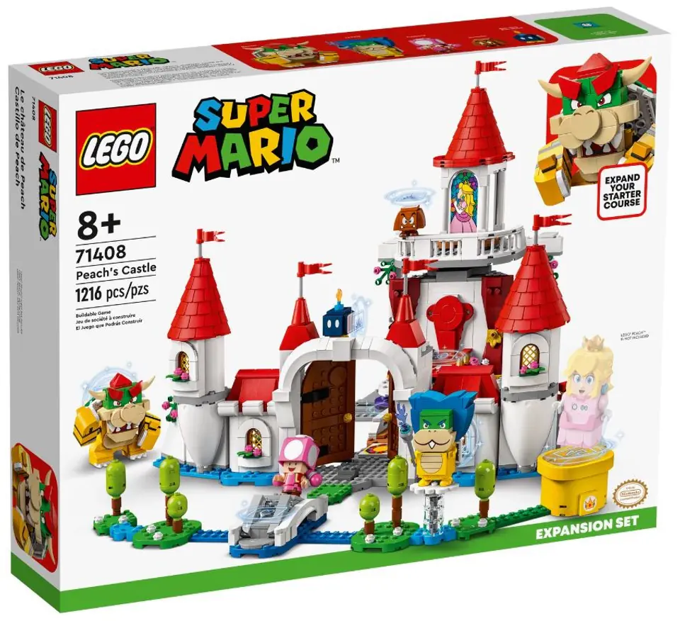 ⁨LEGO Super Mario 71408 Zamek Peach - zestaw rozszerzający⁩ w sklepie Wasserman.eu