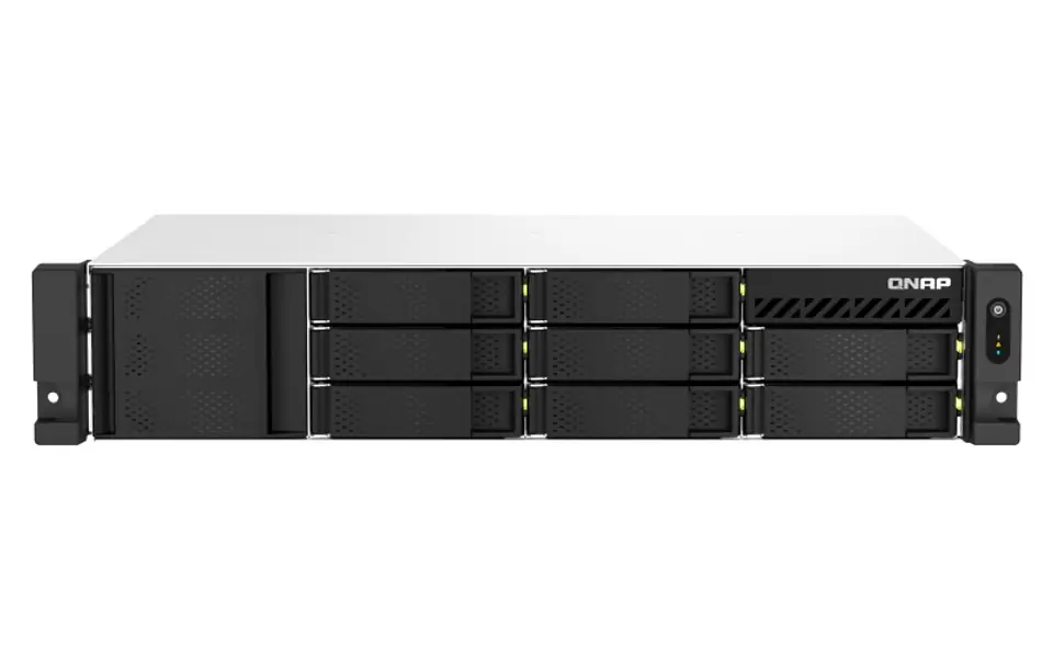 ⁨QNAP TS-873AEU-4G NAS/storage server Rack (2U) Ethernet LAN Black V1500B⁩ at Wasserman.eu