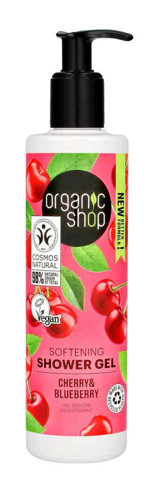 ⁨ORGANIC SHOP WEGAN Żel p/prysznic Wiśnia&Borówka⁩ w sklepie Wasserman.eu