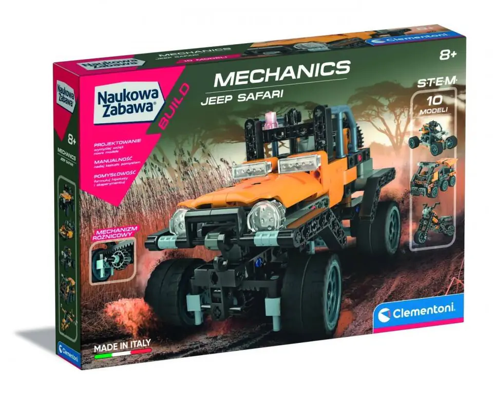 Zestaw kreatywny Laboratorium Mechaniczne Jeep CLEMENTONI 50123 w sklepie Wasserman.eu