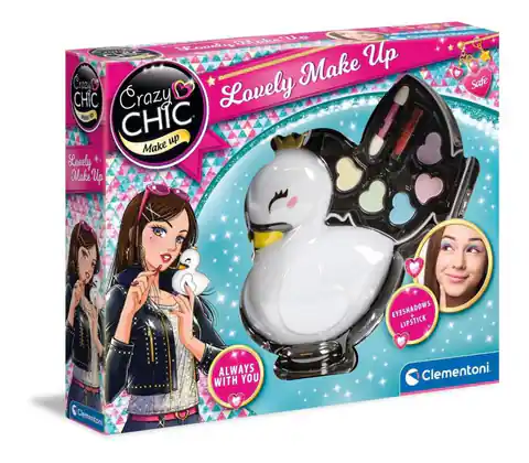 ⁨Zestaw kreatywny Crazy Chic mini kosmetyki Łabędz CLM WB CLEMENTONI 18637 CLM⁩ w sklepie Wasserman.eu