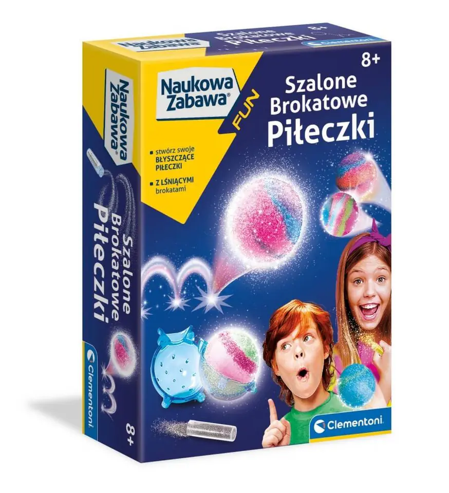 ⁨Zestaw kreatywny szalone brokatowe piłeczki CLEMENTONI 50702⁩ w sklepie Wasserman.eu