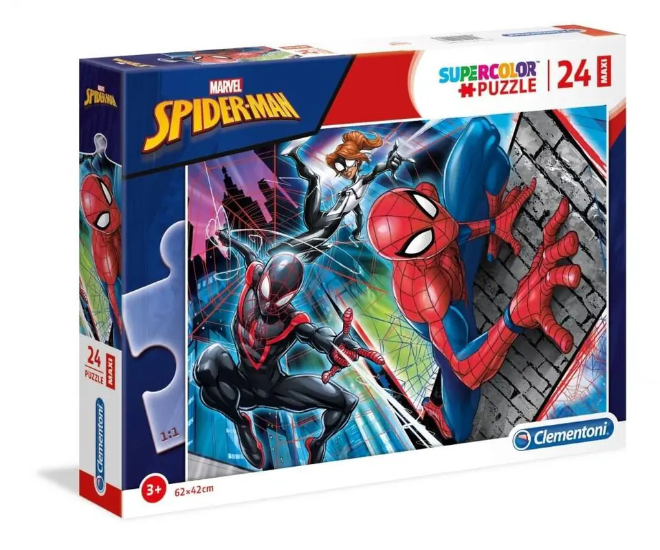 ⁨Puzzle 24 elementy Maxi Spiderman CLEMENTONI 24497⁩ w sklepie Wasserman.eu
