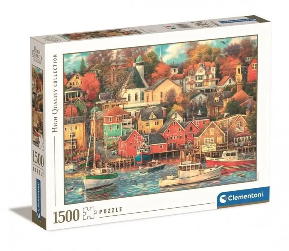 ⁨Puzzle 1500 elementów Good Times Harbor CLEMENTONI 31685⁩ w sklepie Wasserman.eu