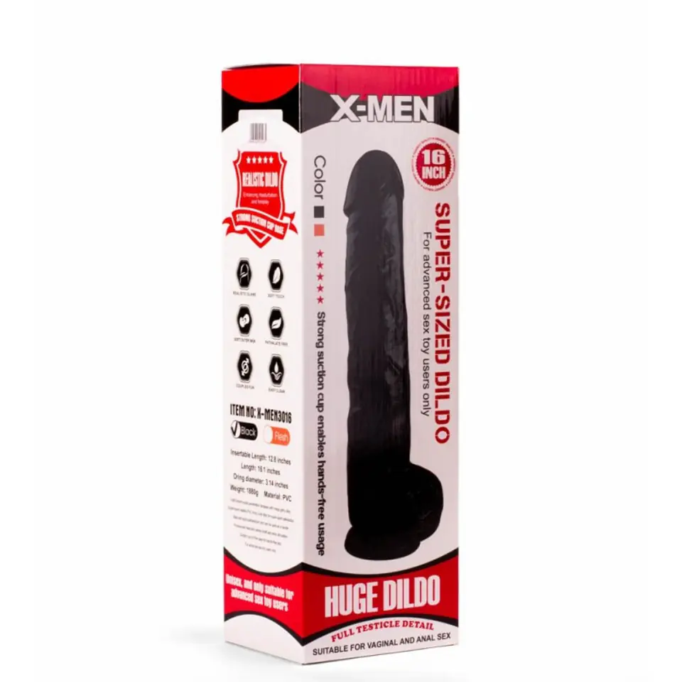 Dildo with suction cup 40cm X-MEN at Wasserman.eu