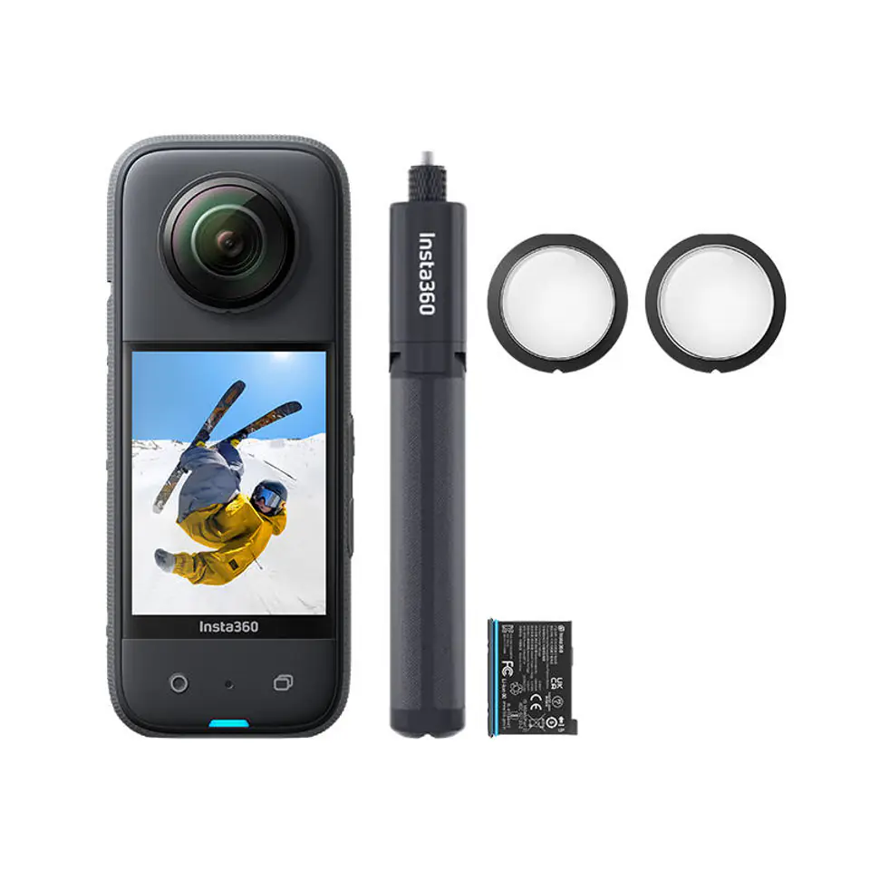 ⁨Insta360 X3 All-Purpose Kit with camera and accessories⁩ at Wasserman.eu