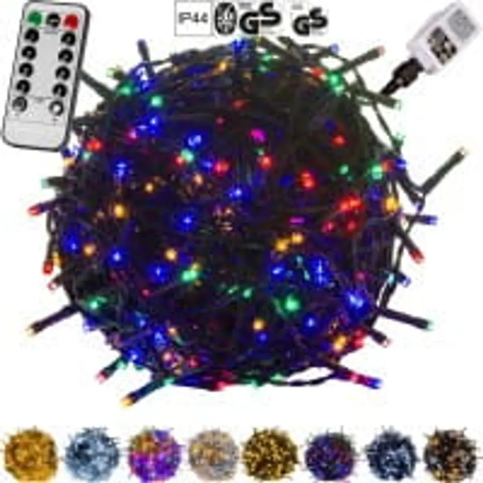 ⁨Christmas Tree Lights 600 LED 60m Colorful IP44 Programmer Remote Control⁩ at Wasserman.eu