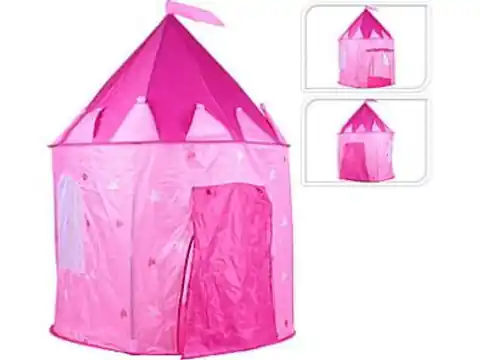 ⁨Castle tent for princess, baby pink Wed. 105cm height 125cm⁩ at Wasserman.eu
