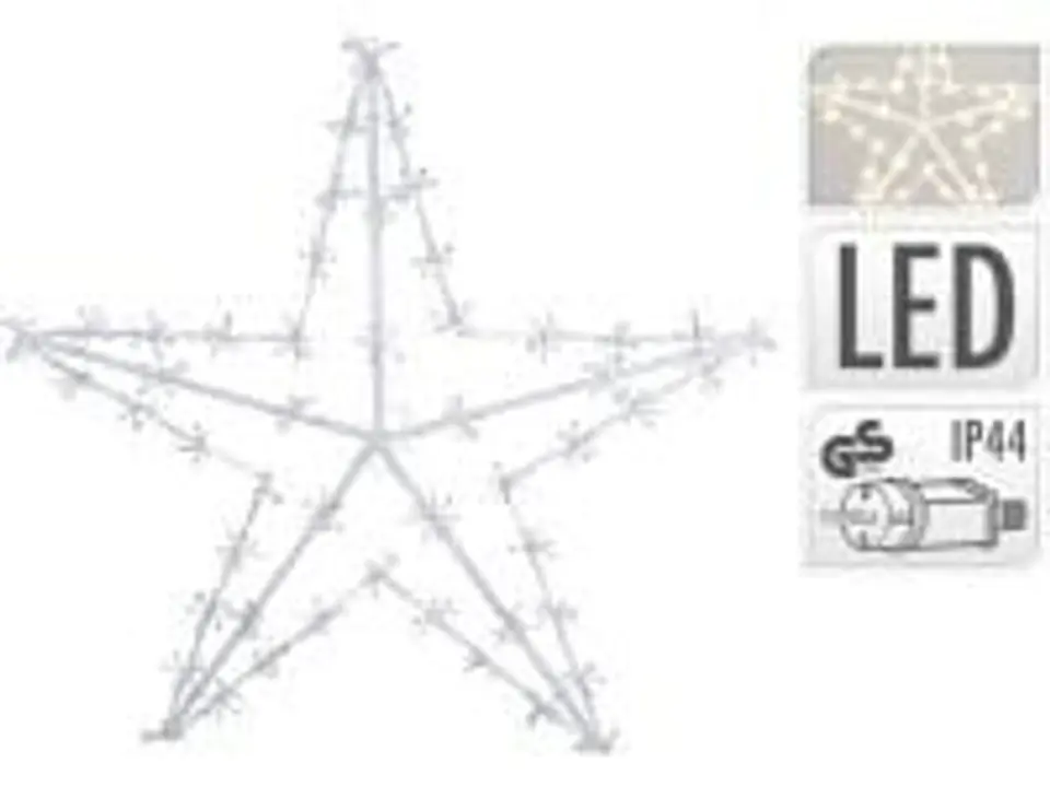 ⁨Gwiazda dekoracja świąteczna 60cm 400 LED ciepłe białe światło⁩ w sklepie Wasserman.eu