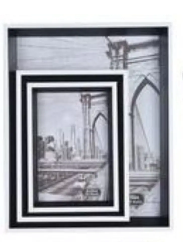 Photo frame set of 3 pcs in black at Wasserman.eu