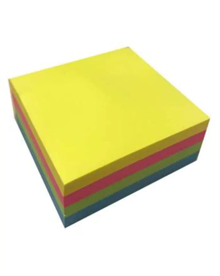 ⁨Self-adhesive notebook cube 51X51mm mix neon and pastel 250 sheets⁩ at Wasserman.eu