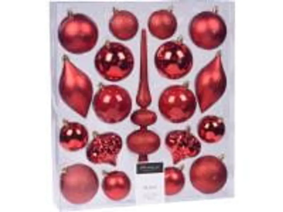 ⁨Christmas ball set of christmas decorations 19 elements red⁩ at Wasserman.eu