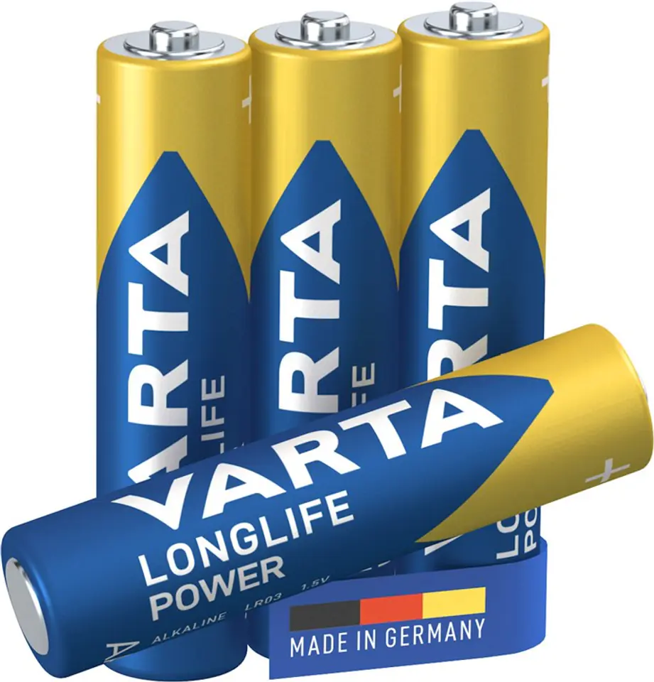 ⁨VARTA Longlife Power LR03 AAA 1.5V battery 4 pcs⁩ at Wasserman.eu