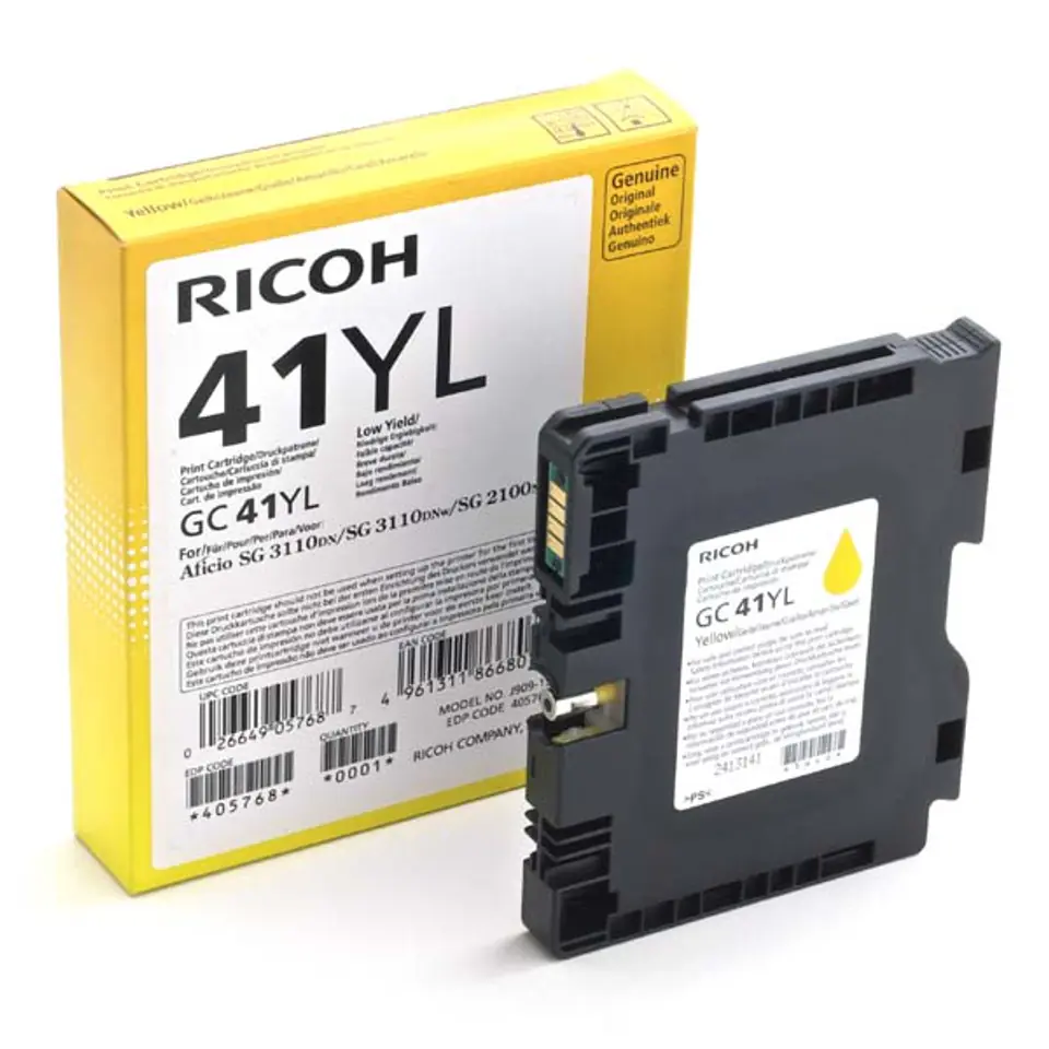 ⁨Ricoh oryginalny wkład żelowy 405768, GC41Y, yellow, 600s⁩ w sklepie Wasserman.eu
