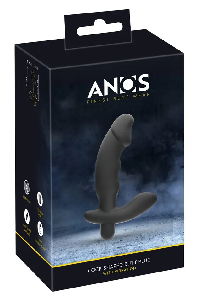 Korek analny z wibracjami 14cm Anos w sklepie Wasserman.eu