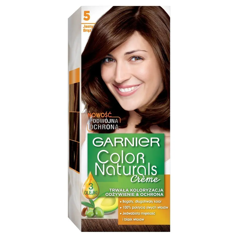 ⁨Garnier Color Naturals Krem koloryzujący nr 5 Jasny Brąz 1op⁩ w sklepie Wasserman.eu