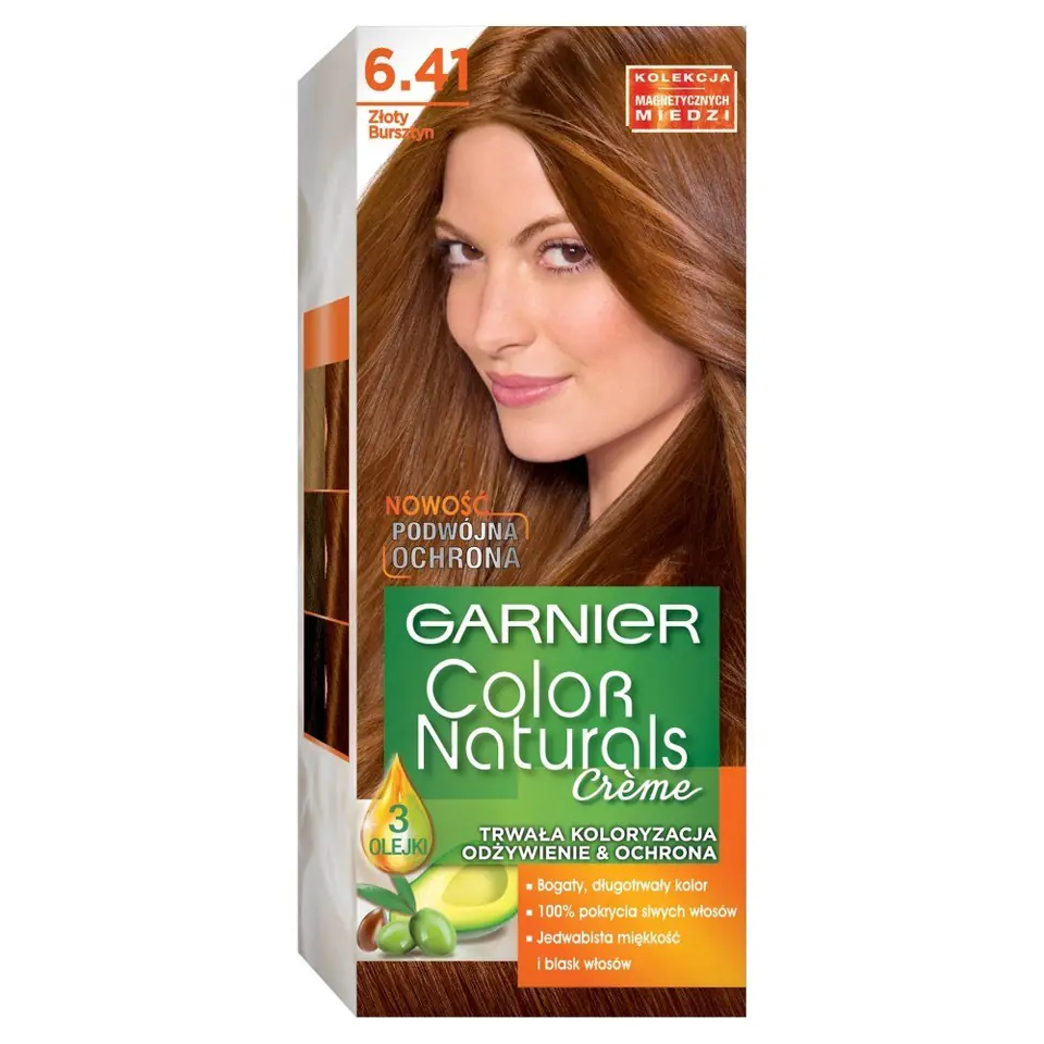 ⁨Garnier Color Naturals Krem koloryzujący nr 6.41 Złoty Bursztyn 1op⁩ w sklepie Wasserman.eu