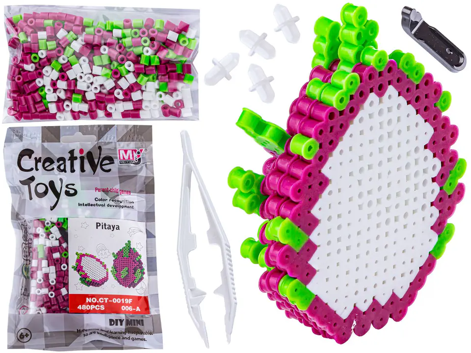 ⁨Ironing beads 3D version, Stencil PITAYA, DRAGON FRUIT Fruit, Sachet, Ironing⁩ at Wasserman.eu