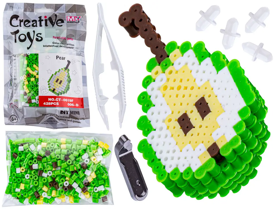 ⁨Ironing beads 3D version, Template PEAR Fruit, Sachet, Ironing⁩ at Wasserman.eu