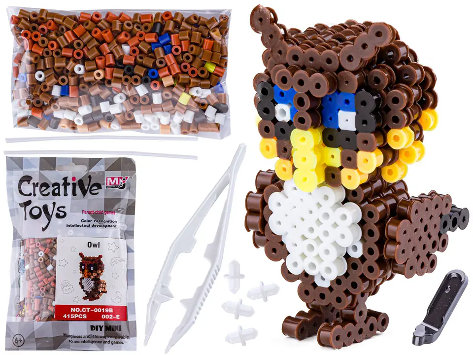 ⁨Ironing beads 3D version, owl, owl Bird, Sachet, Ironing⁩ at Wasserman.eu