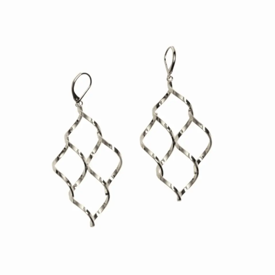 ⁨Earrings abstract mesh (P11667AG)⁩ at Wasserman.eu