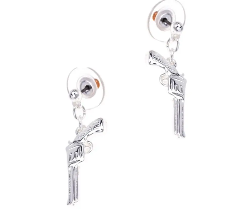 ⁨Earrings, pistols (P15/LIT/25AG)⁩ at Wasserman.eu