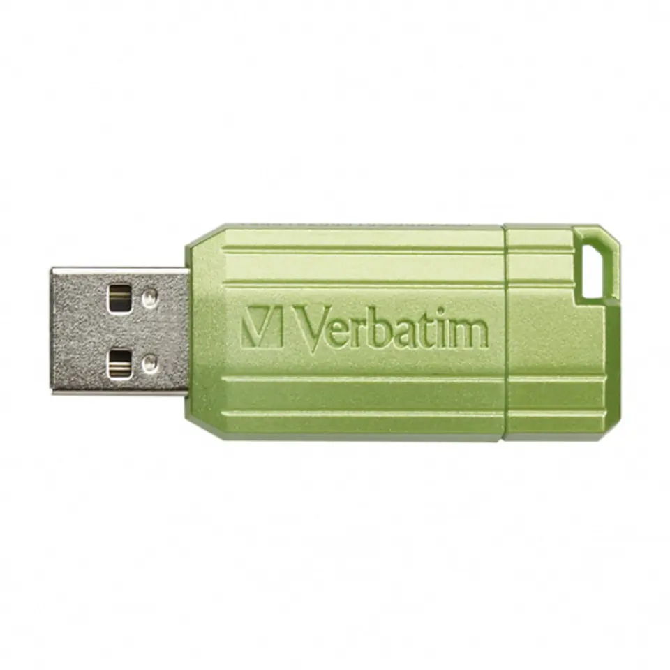 ⁨Verbatim USB flash disk, USB 2.0, 128GB, Store,N,Go PinStripe, zielony, 49462, do archiwizacji danych⁩ w sklepie Wasserman.eu