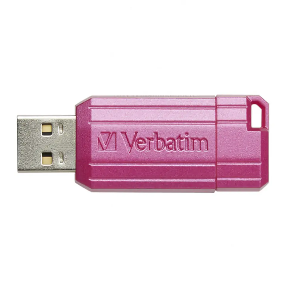 ⁨Verbatim USB flash disk, USB 2.0, 128GB, Store,N,Go PinStripe, różowy, 49460, do archiwizacji danych⁩ w sklepie Wasserman.eu