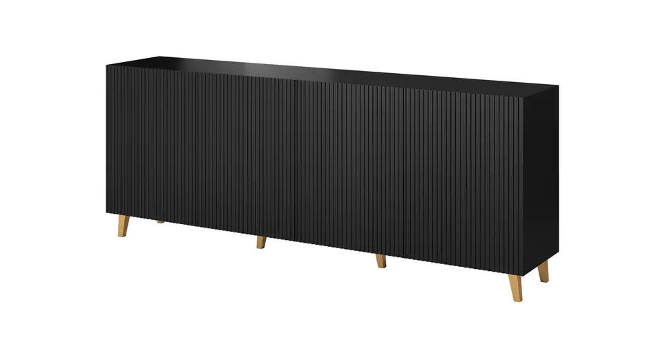 Komoda PAFOS 200x40x82 czarny mat w sklepie Wasserman.eu