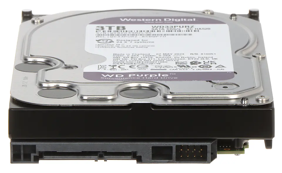 ⁨DYSK DO REJESTRATORA HDD-WD33PURZ 3TB 24/7 WESTERN DIGITAL⁩ w sklepie Wasserman.eu