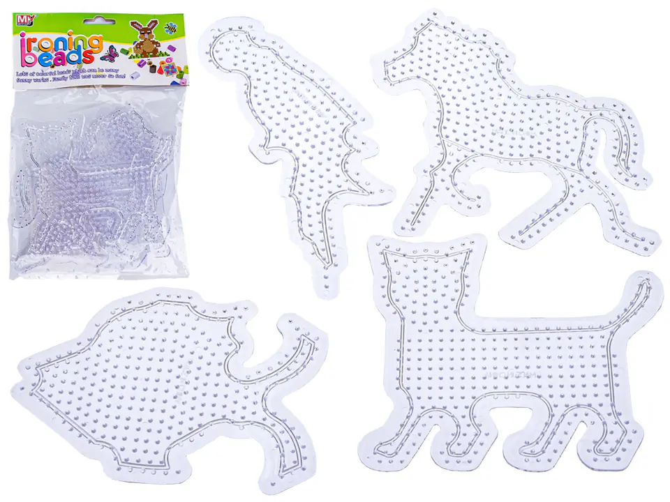 ⁨Template For Ironing Machines, Stand 4 Patterns, KITTEN HORSE PARROT FISH Ironing beads Ironing beads⁩ at Wasserman.eu