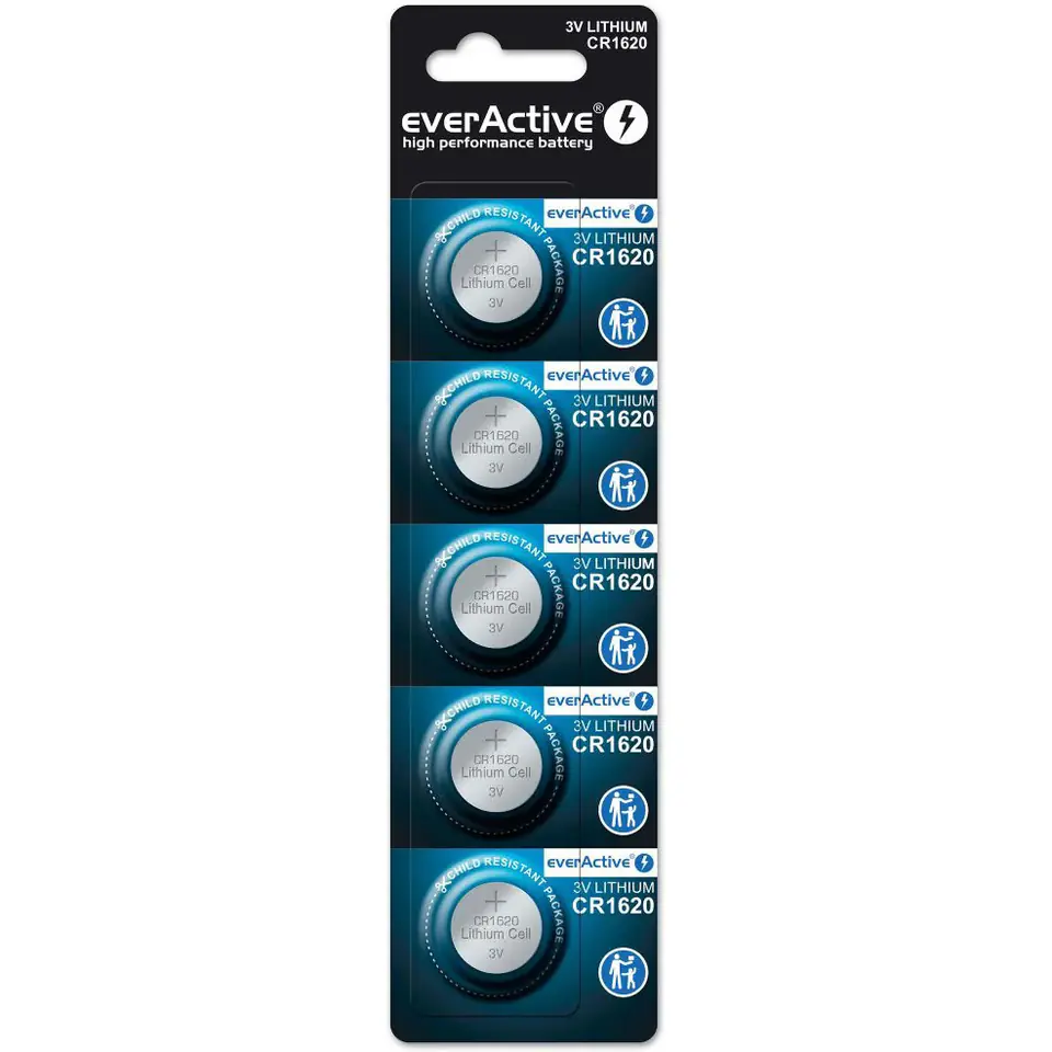 ⁨Lithium battery mini everActive CR1620 5 pcs.⁩ at Wasserman.eu