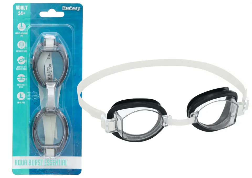 ⁨Okulary Do Pływania Czarne Bestway 21097⁩ w sklepie Wasserman.eu