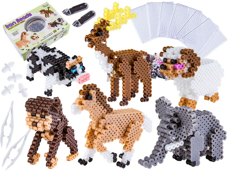 ⁨Ironing machine, Ironing beads, Set ANIMALS 3D 3000 Pieces⁩ at Wasserman.eu