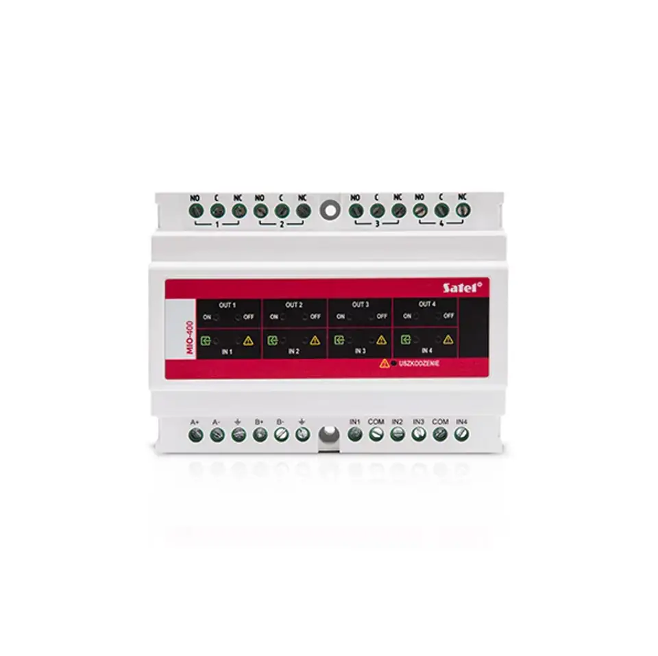 ⁨SATEL CONVENTIONAL INPUT AND OUTPUT MODULE (FOR ADDRESSABLE CONTROL PANEL) MIO-400⁩ at Wasserman.eu